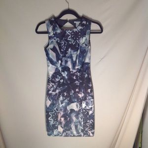 H&M Geometric Cutout Fitted Mini Dress